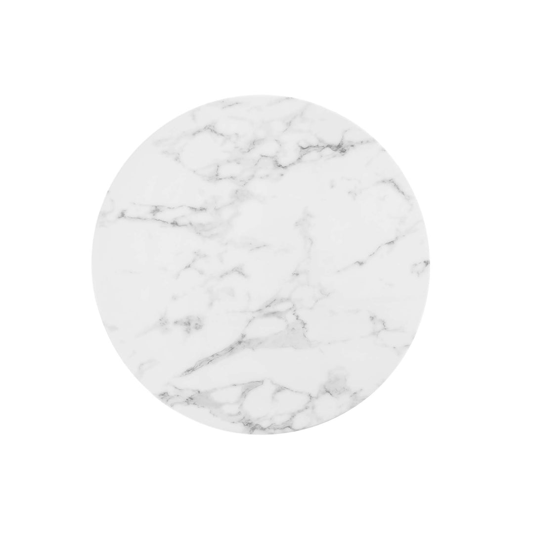 Luna 28" Round Replica Marble Dining Table