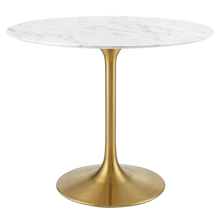 Luna 36" Round Replica Marble Dining Table