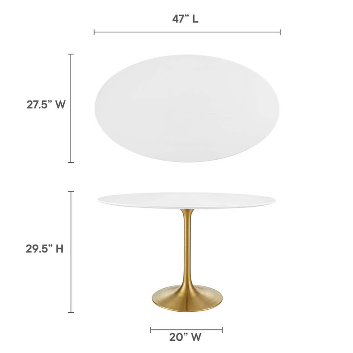 Linnaeus 48" Oval Wood Dining Table