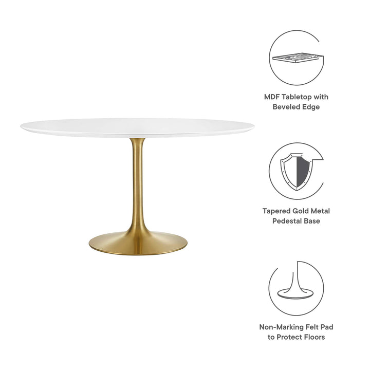 Lunar 54" Round Wood Dining Table