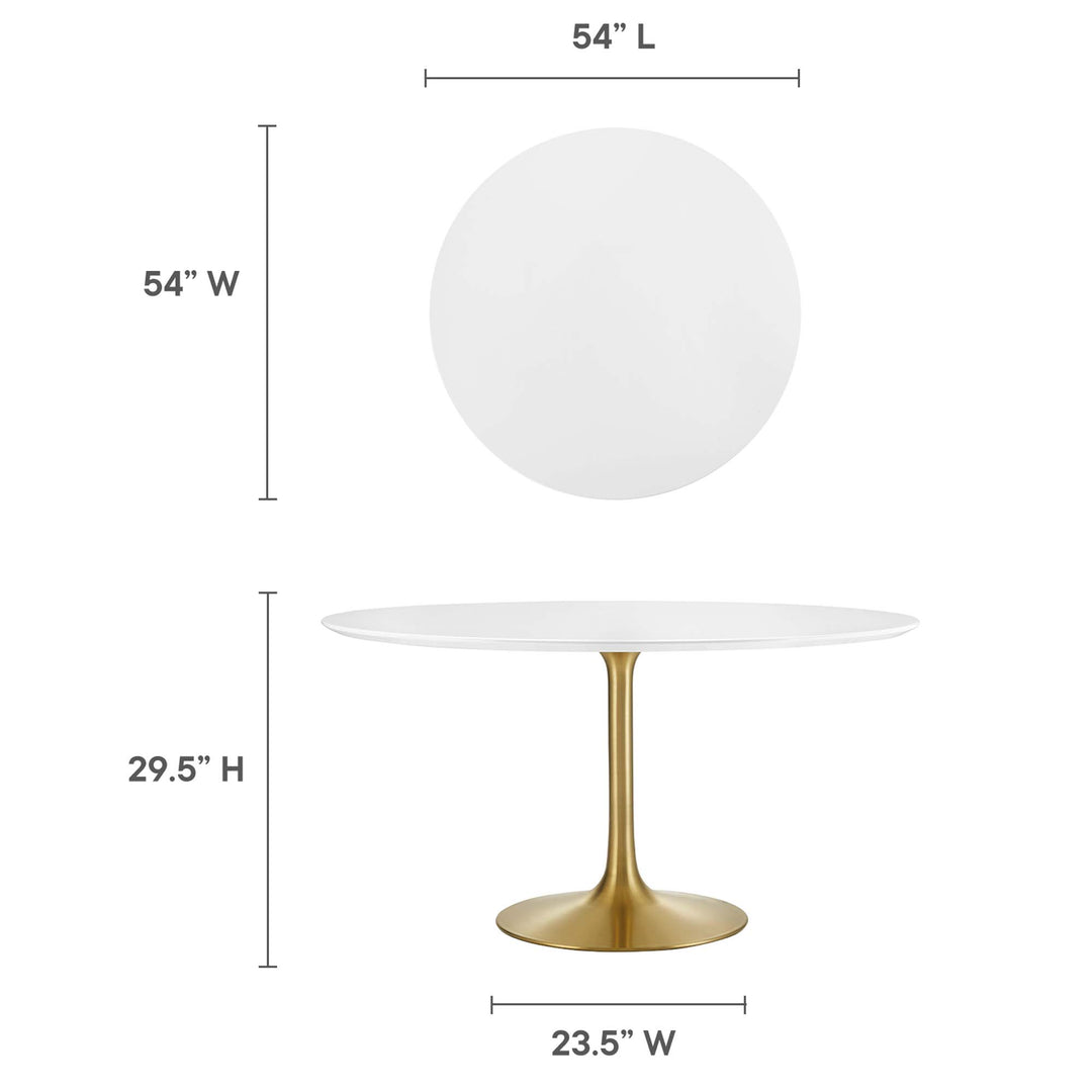 Lunar 54" Round Wood Dining Table