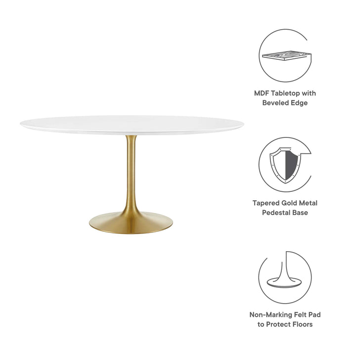 Luxe 60" Round Wood Dining Table