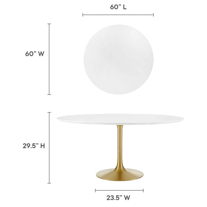 Luxe 60" Round Wood Dining Table