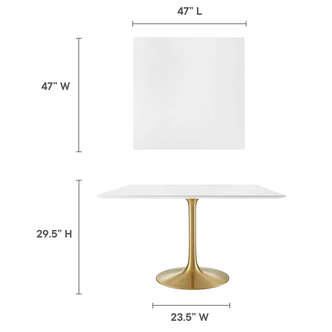 Linden 48" Square Wood Top Dining Table