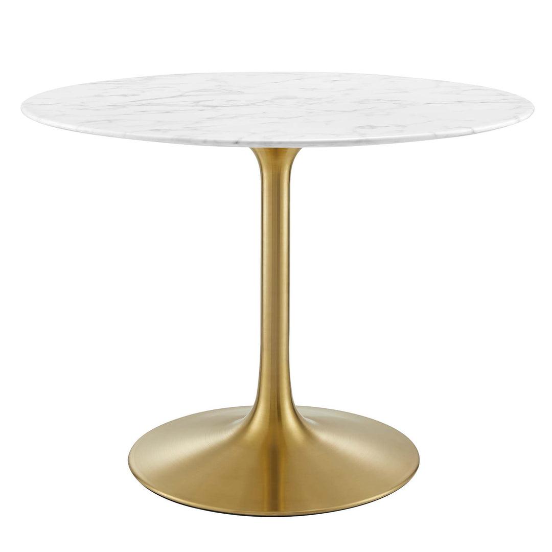 Lievre 40" Round Imitation Marble Dining Table