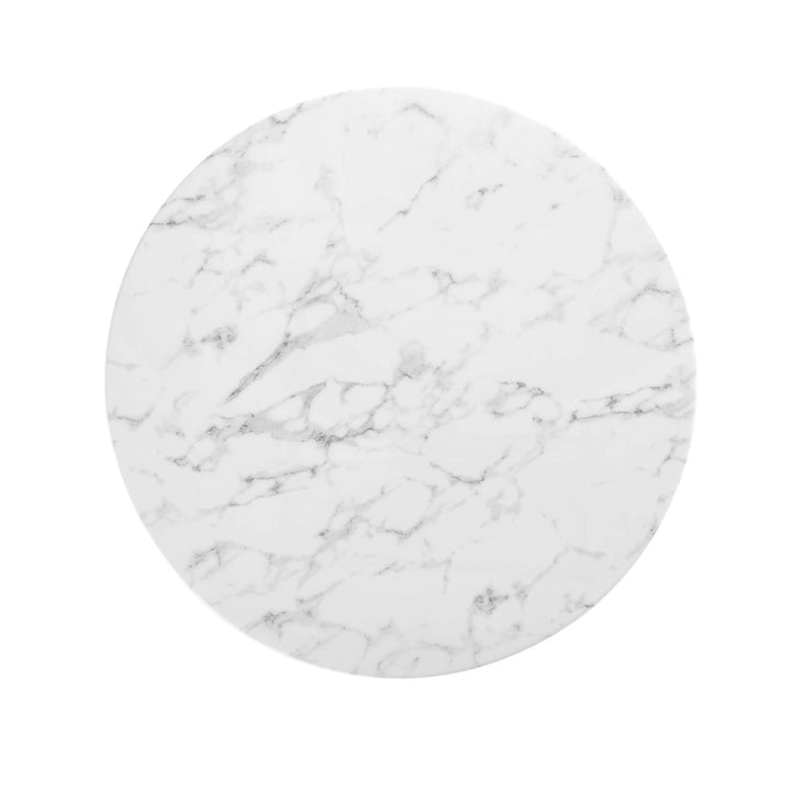 Lievre 40" Round Imitation Marble Dining Table