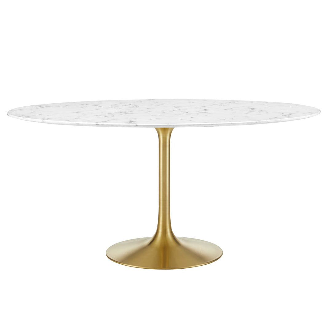 Luminous 60" Round Artisanal Marble Dining Table