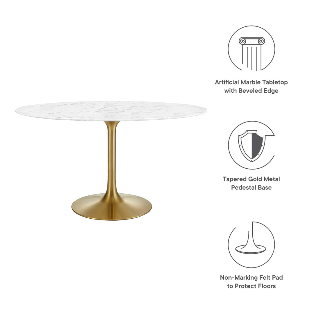 Lippa 54" Oval Onyx Dining Table