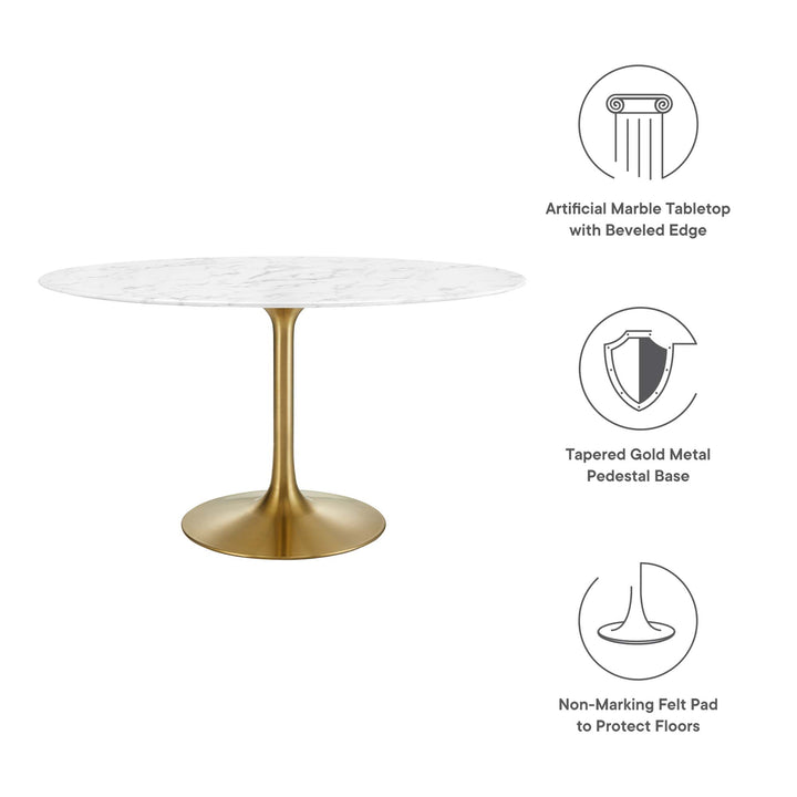 Lippa 54" Oval Onyx Dining Table