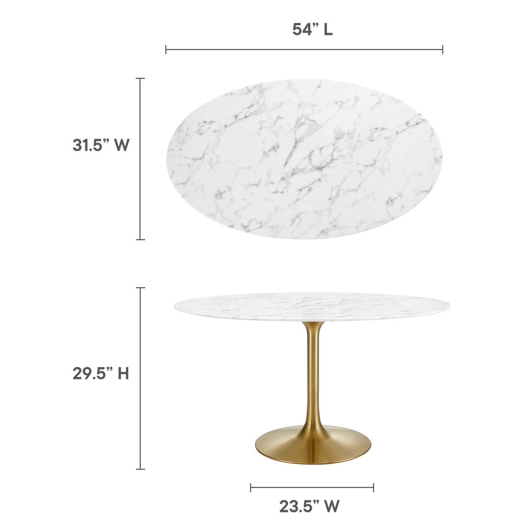 Lippa 54" Oval Onyx Dining Table