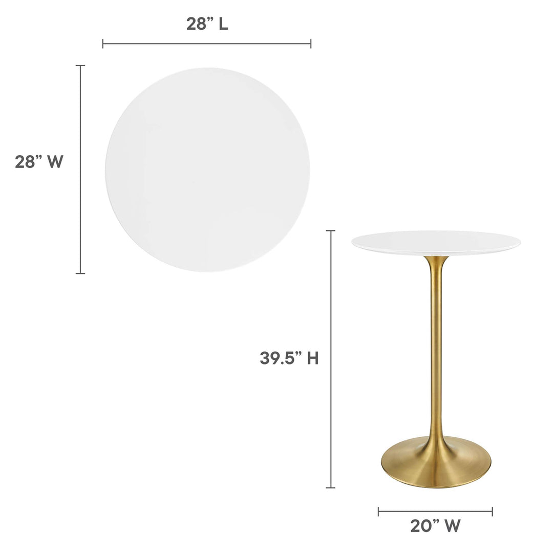 Lygon 28" Round Wood Top Bar Table