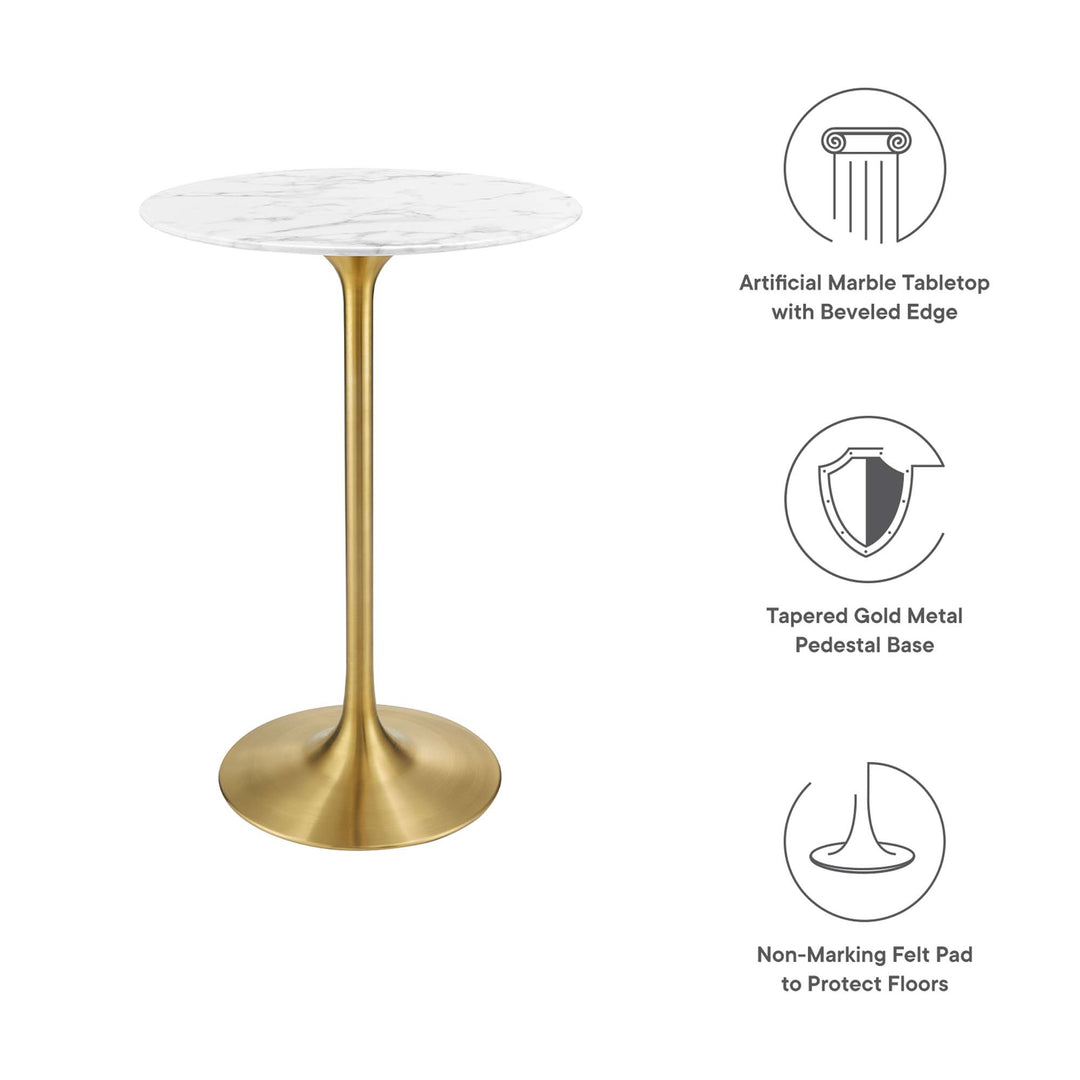 Luxe 28" Round Resin Bistro Table