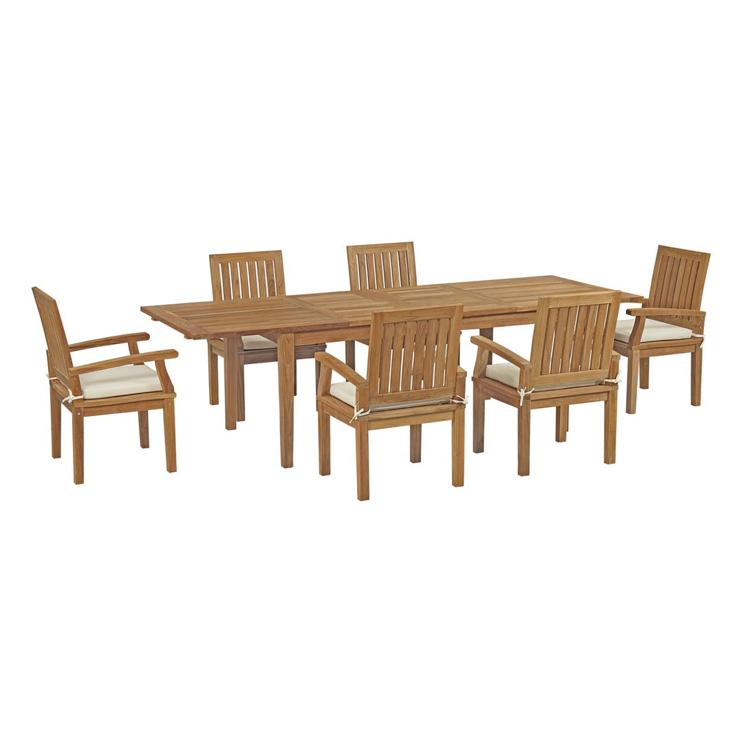 Monterey 7 Piece Outdoor Patio Teak Dining Set