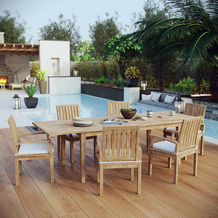 Monterey 7 Piece Outdoor Patio Teak Dining Set