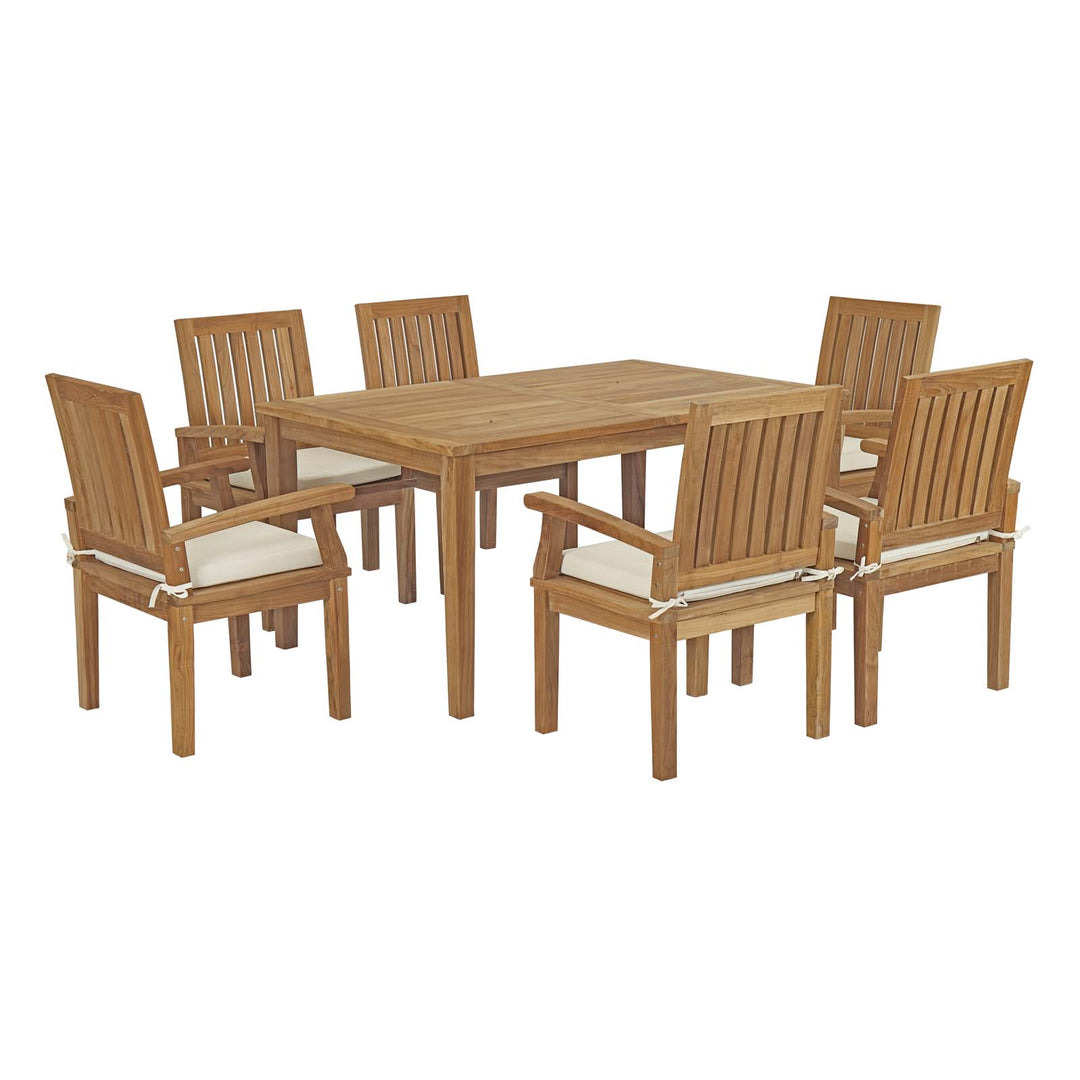 Monterey 7 Piece Outdoor Patio Teak Dining Set