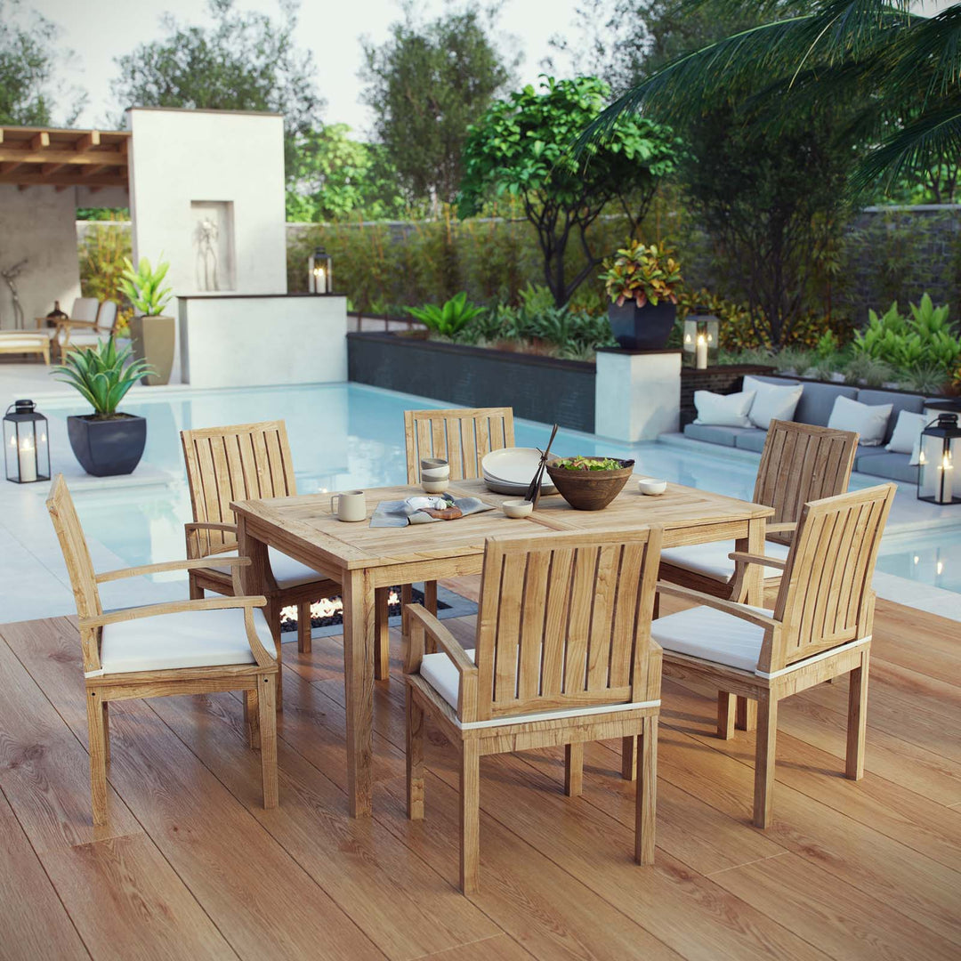 Monterey 7 Piece Outdoor Patio Teak Dining Set