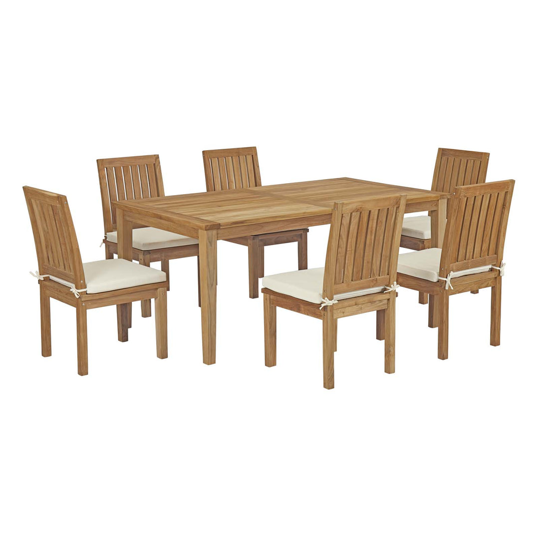 Monaco 7 Piece Outdoor Patio Teak Dining Set