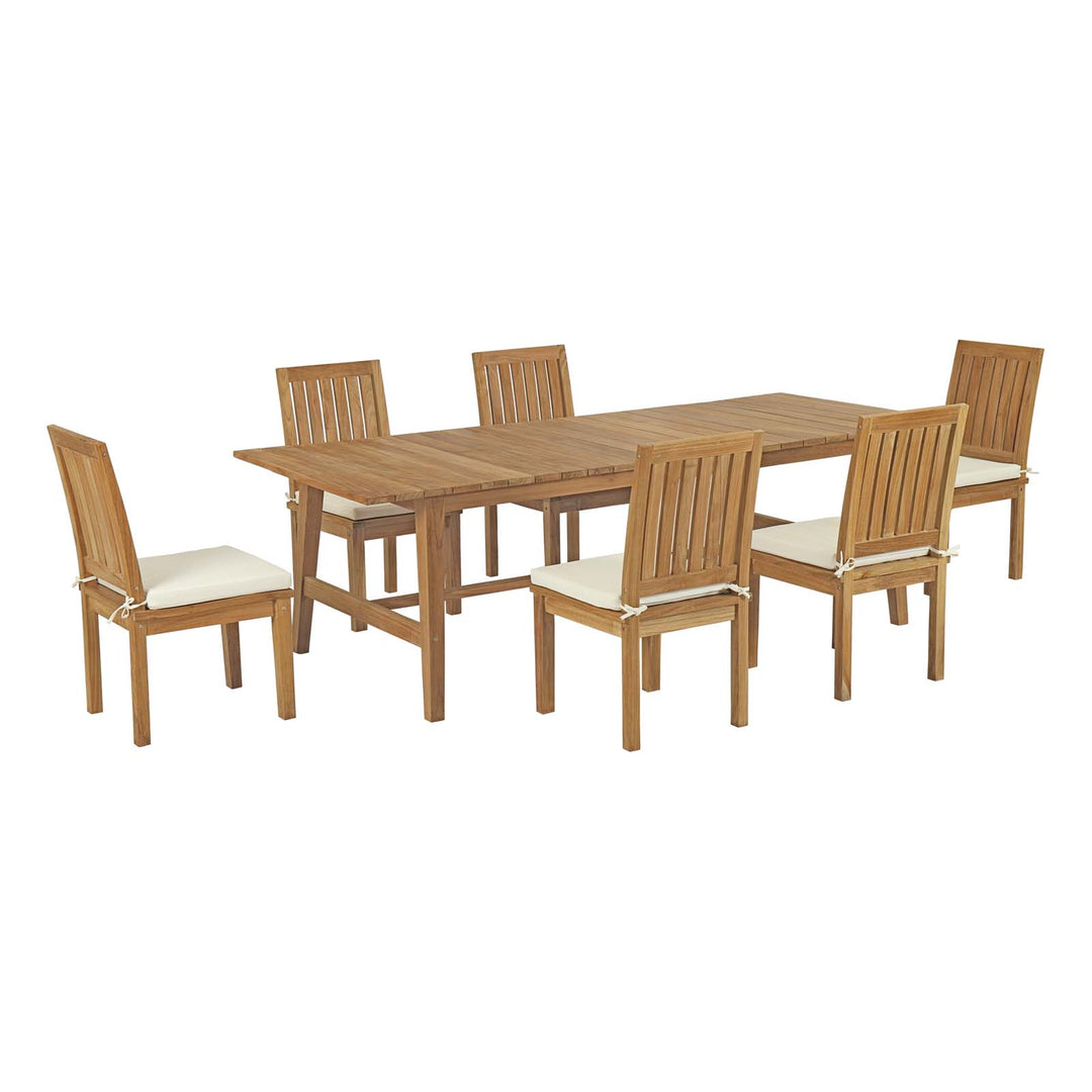 Monaco 7 Piece Outdoor Patio Teak Dining Set