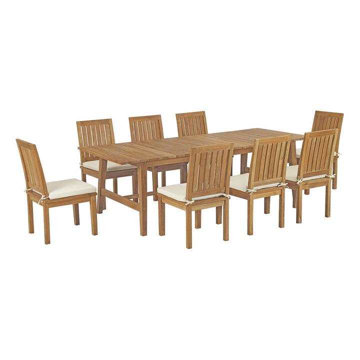 Monterey 9 Piece Outdoor Patio Teak Dining Set