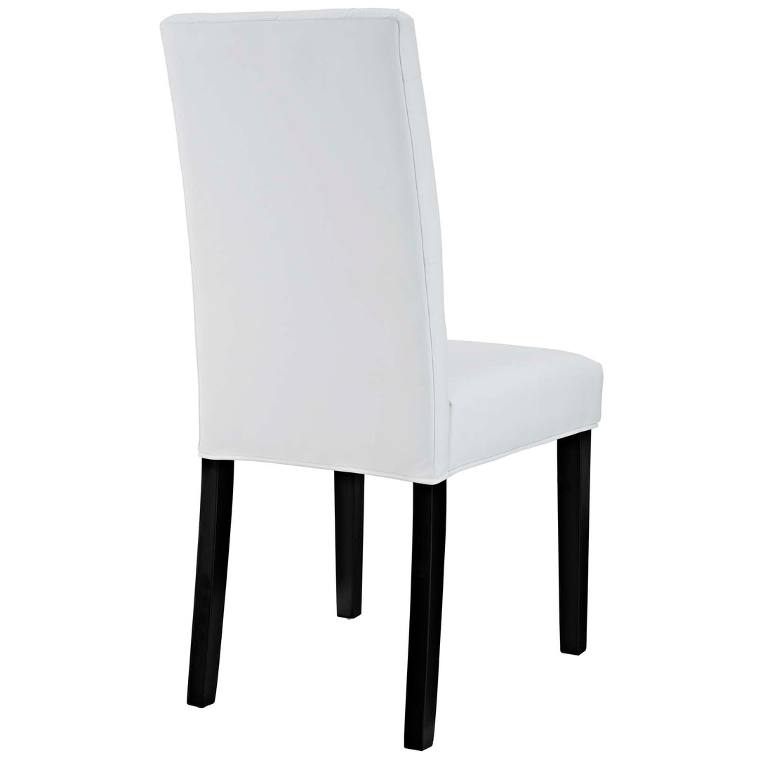 Console Vinyl Dining Chairs Set of 2