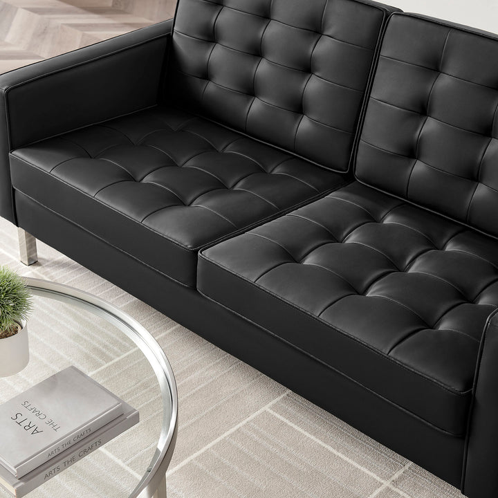 Luna Luxe Vegan Leather Loveseat