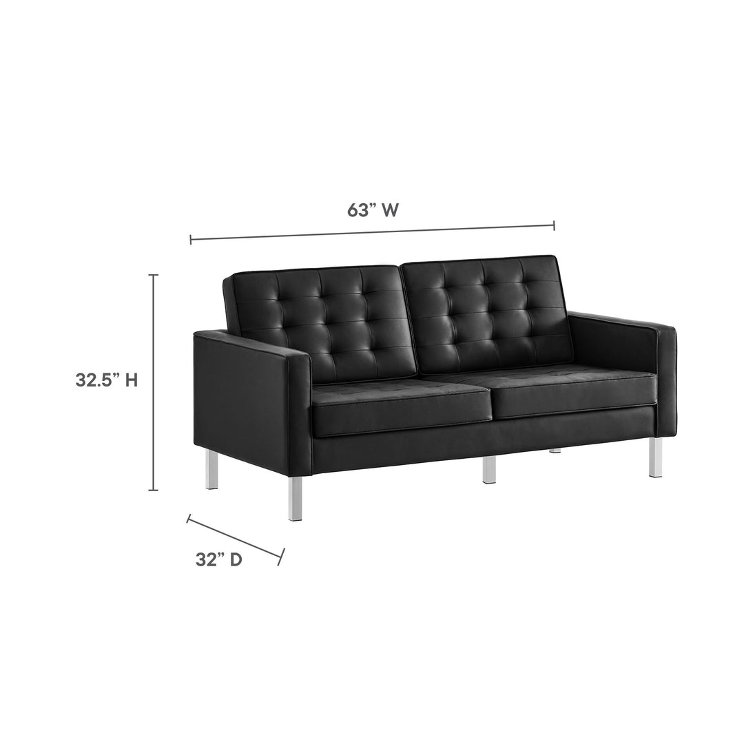 Luna Luxe Vegan Leather Loveseat