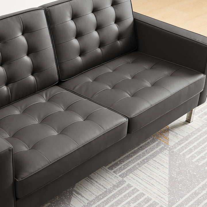 Luna Luxe Vegan Leather Loveseat