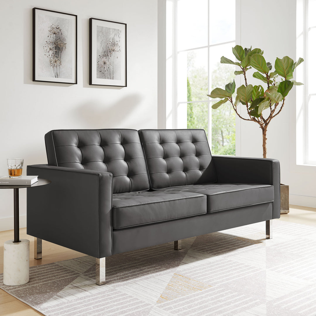 Luna Luxe Vegan Leather Loveseat