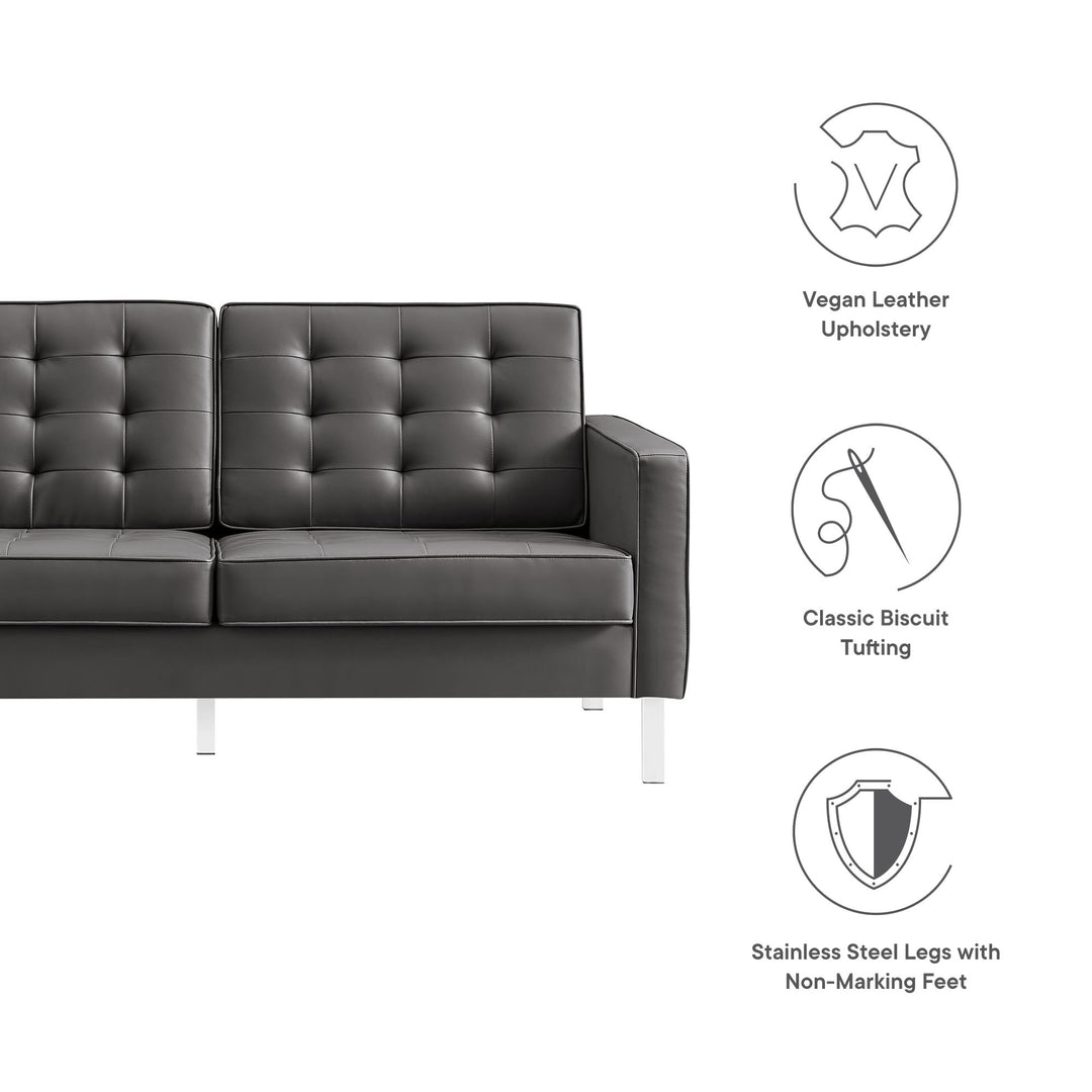 Luna Luxe Vegan Leather Loveseat