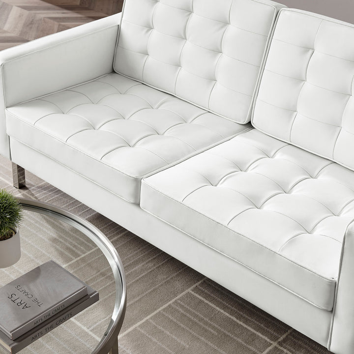 Luna Luxe Vegan Leather Loveseat