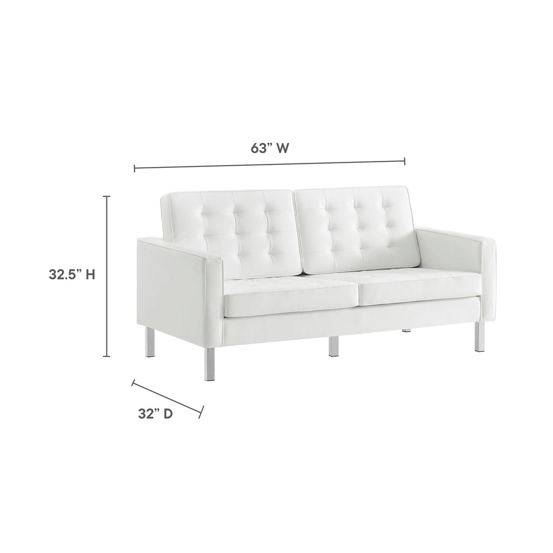 Luna Luxe Vegan Leather Loveseat