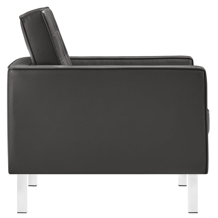 Luxe Leatherette Lounge Chair