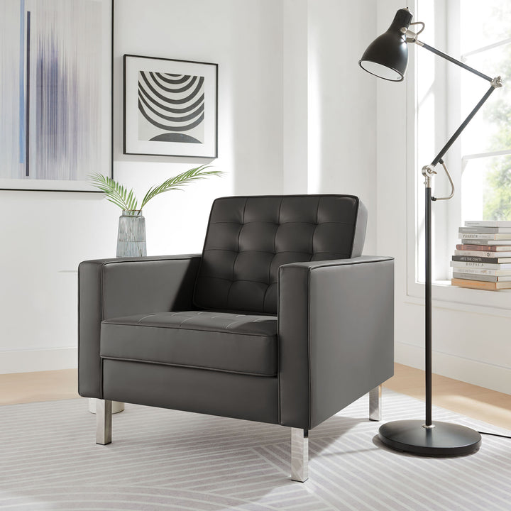 Luxe Leatherette Lounge Chair