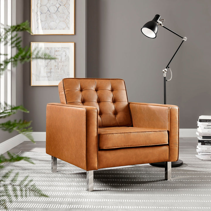 Luxe Leatherette Lounge Chair