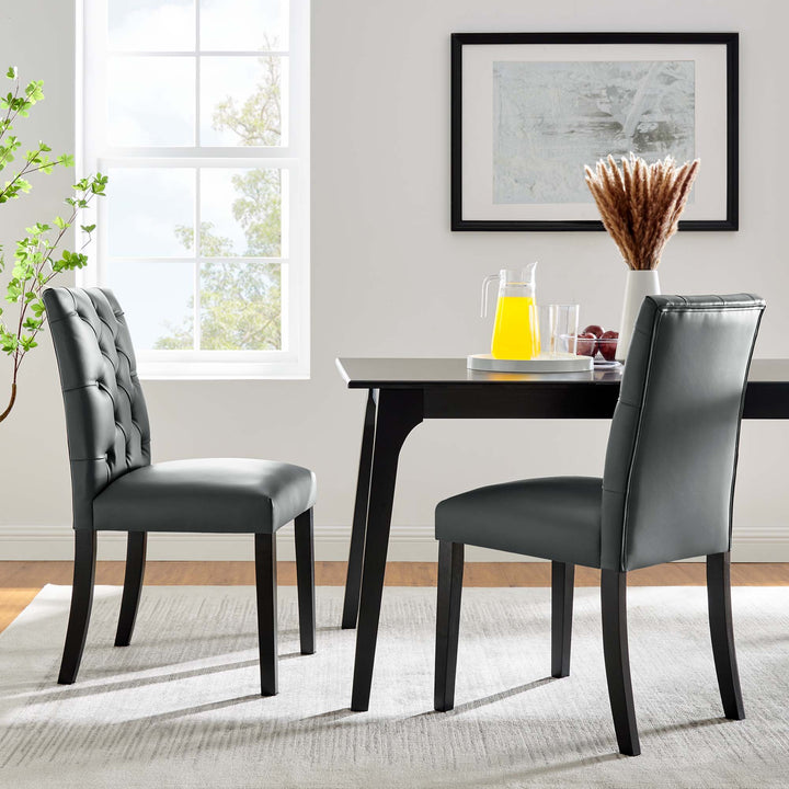 Davenport Vinyl Dining Chair Set of 2