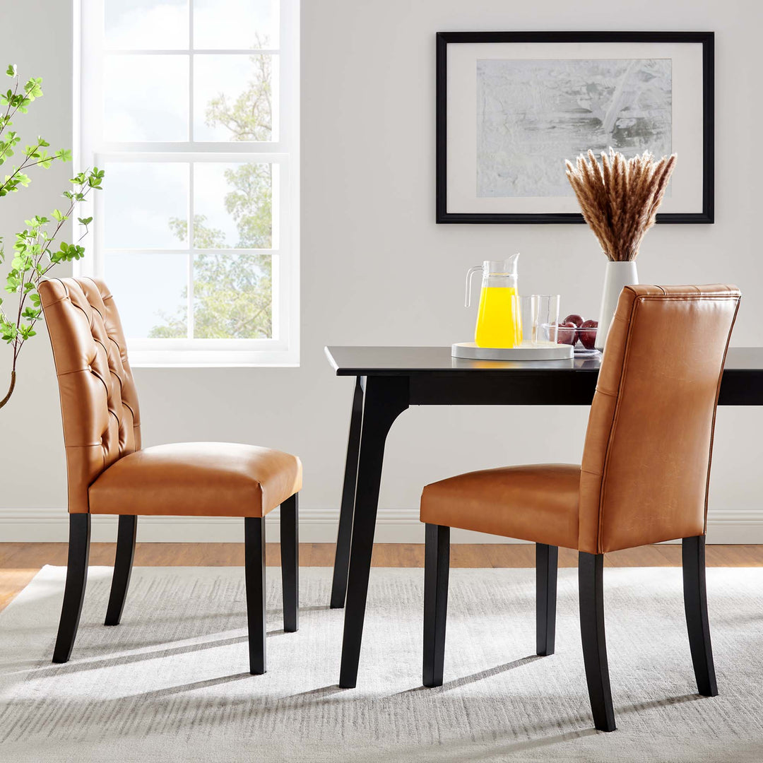 Davenport Vinyl Dining Chair Set of 2