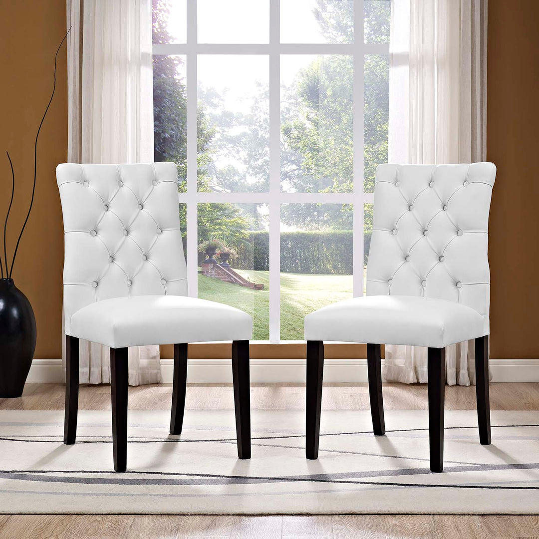 Davenport Vinyl Dining Chair Set of 2