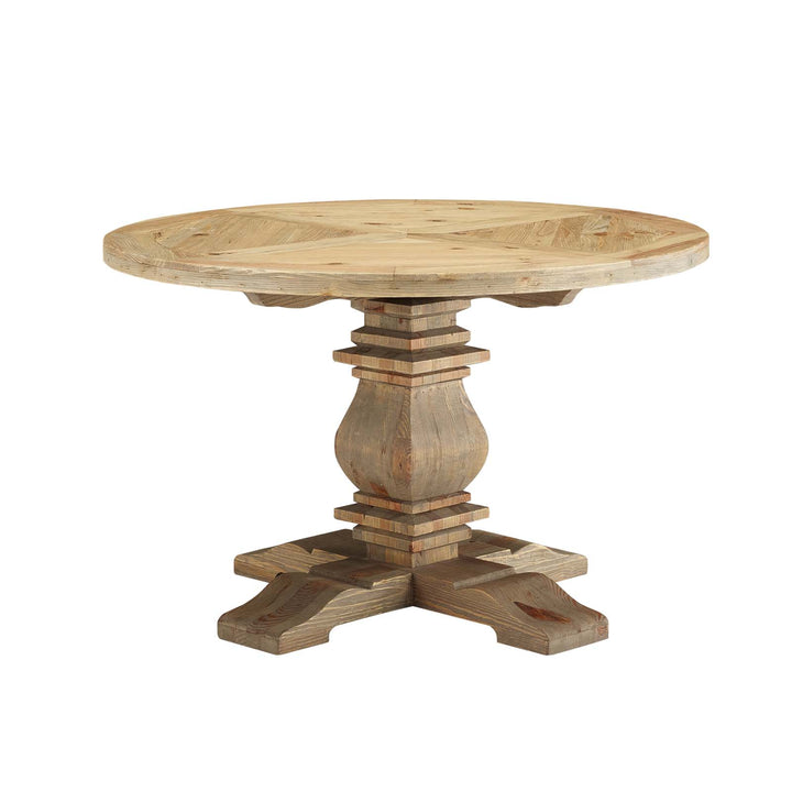 Cedar 47" Circular Pine Wood Dining Table