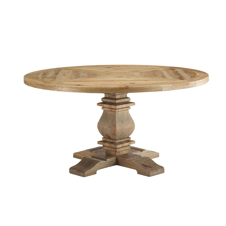 Creekside 59" Round Pine Wood Dining Table