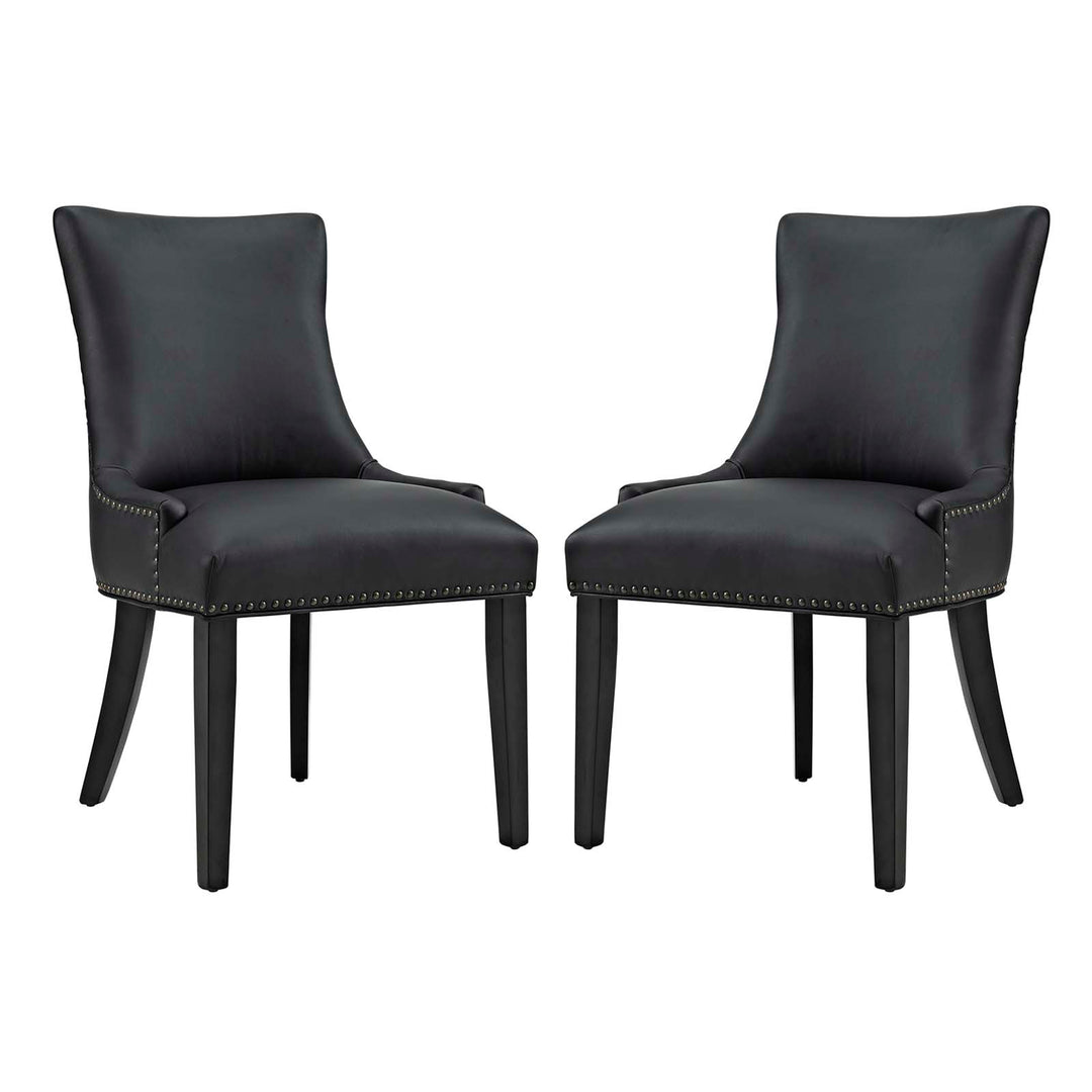 Monarch Faux Leather Dining Chair Set of 2