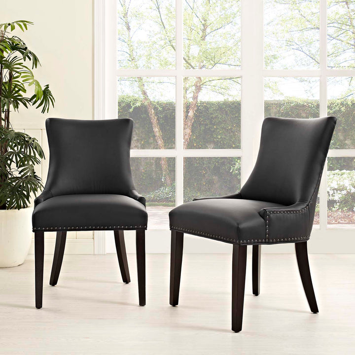 Monarch Faux Leather Dining Chair Set of 2