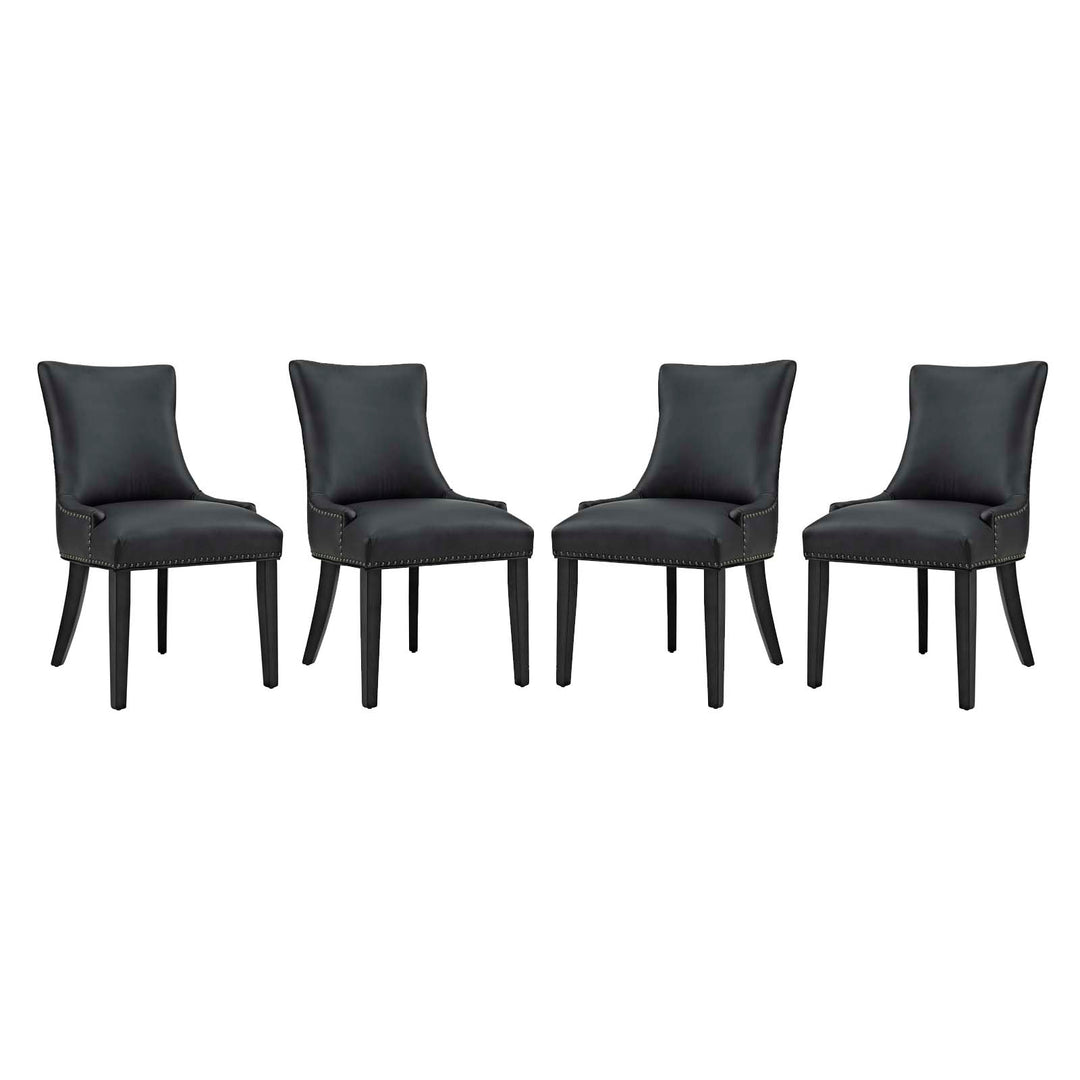 Monarch Faux Leather Dining Chair Set of 4