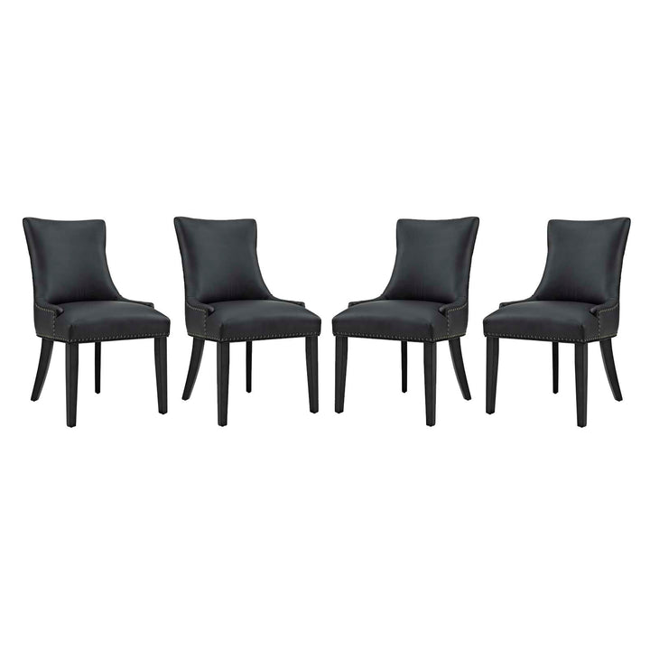 Monarch Faux Leather Dining Chair Set of 4