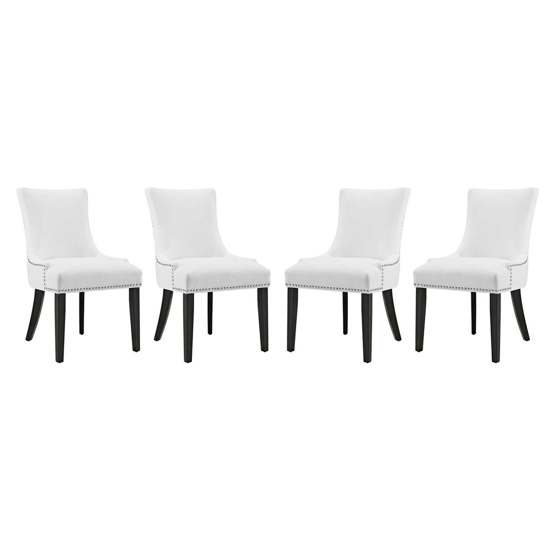 Monarch Faux Leather Dining Chair Set of 4