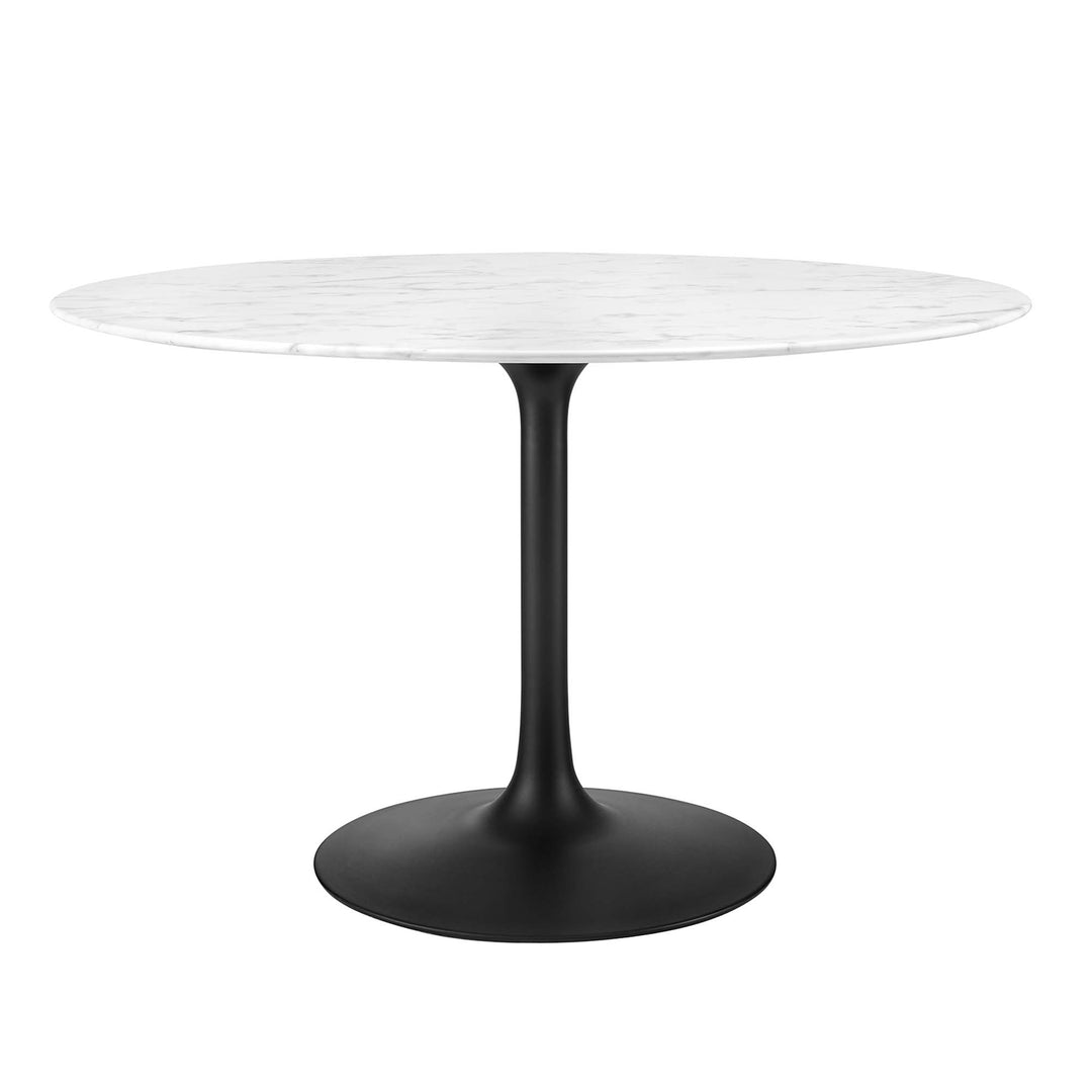 Luna 48" Round Faux Marble Dining Table