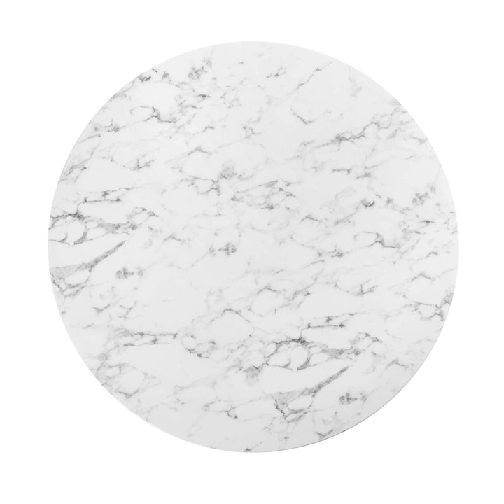 Luca 54" Round Replica Marble Dining Table