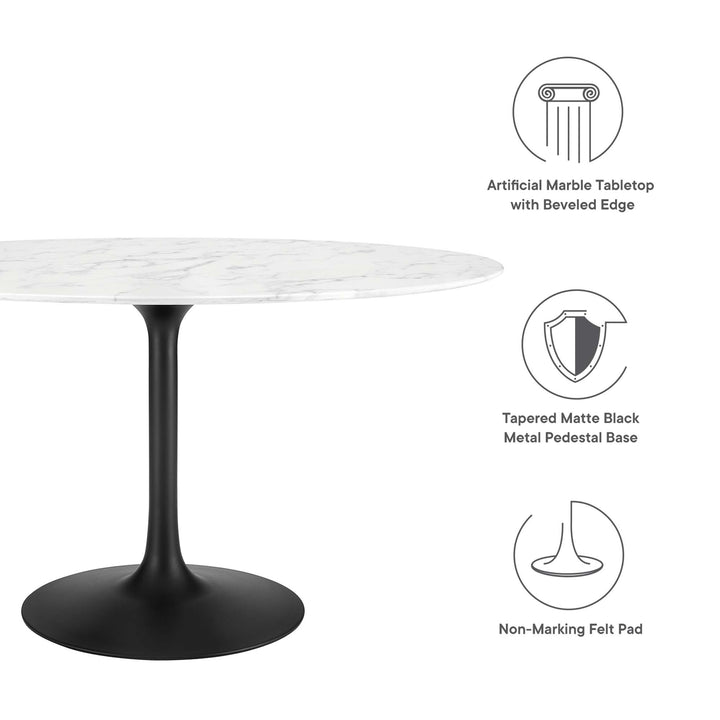 Lippa 54" Oval Onyx Dining Table