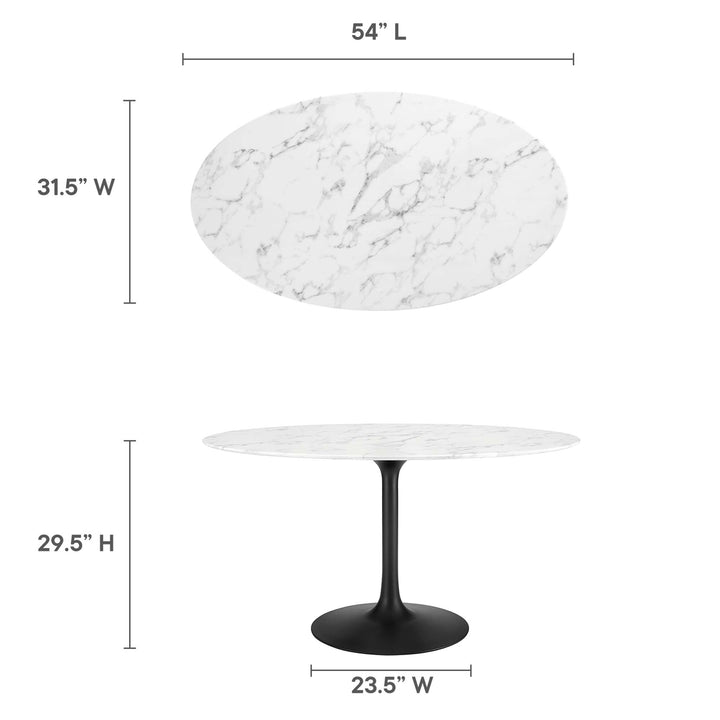 Lippa 54" Oval Onyx Dining Table