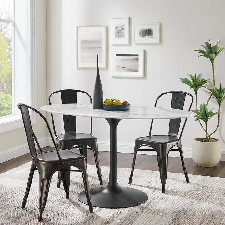 Lippa 54" Oval Onyx Dining Table