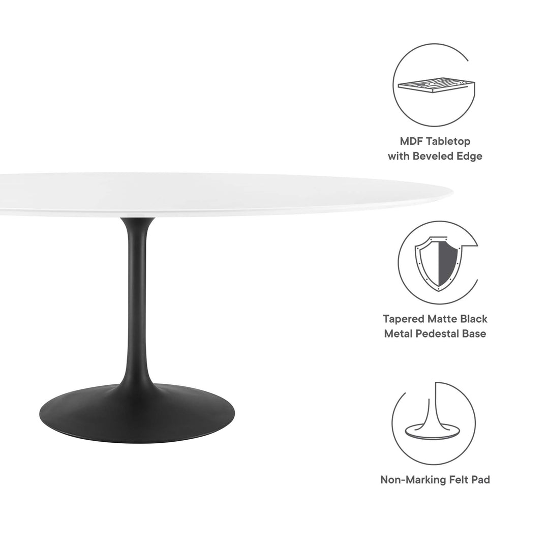 Luna 78" Oval Wood Dining Table